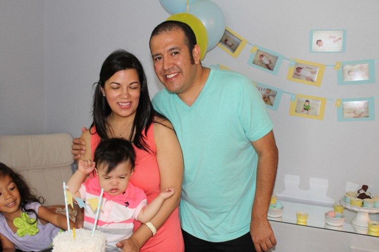 {birthday boy, not wanting to get a little cake on him..}